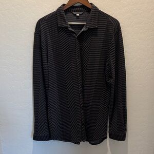 John Varvatos Charcoal and Black Textured Shirt